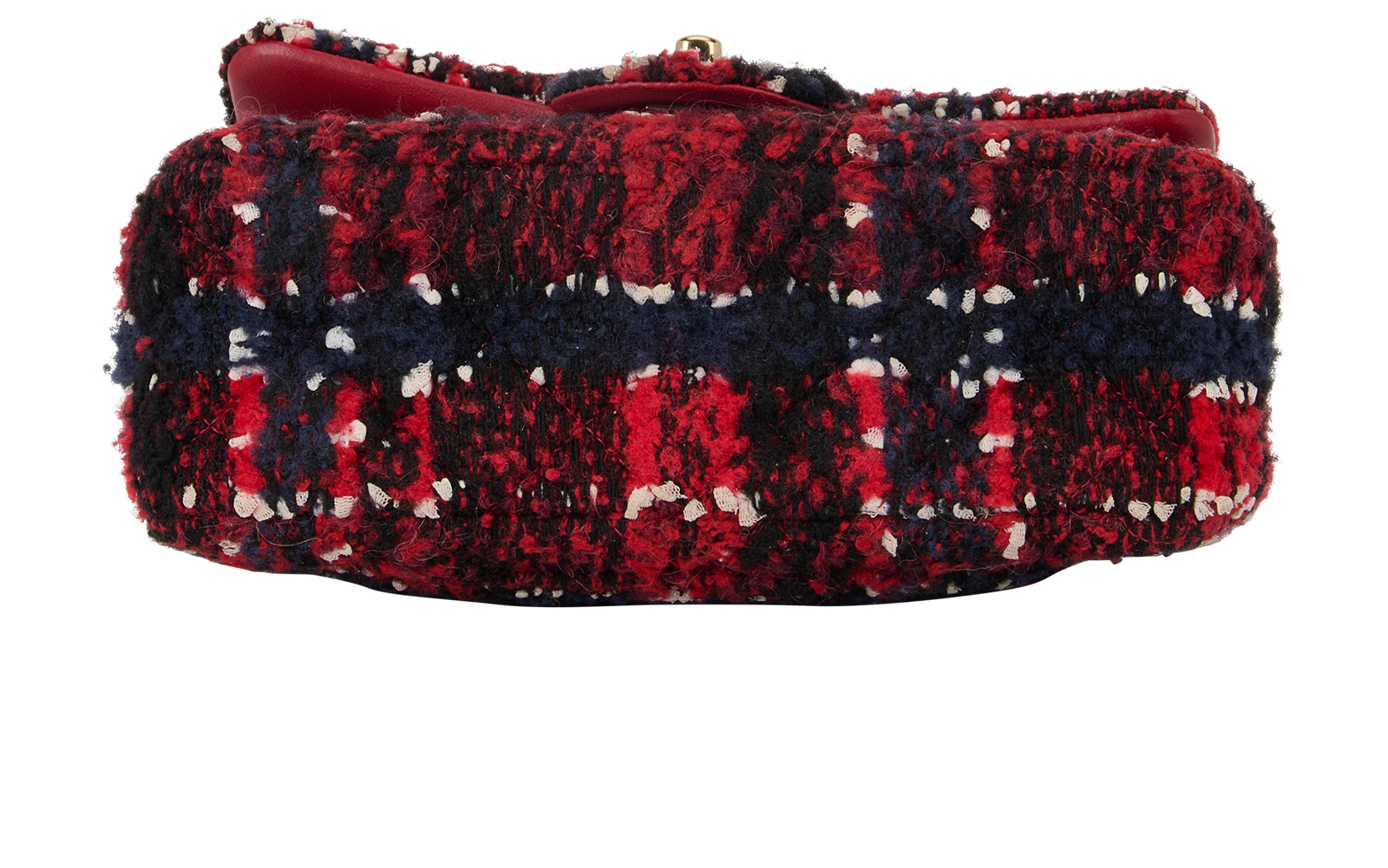 Mini Flap, &pound;2,650, Handbags, Blue/Red/White, Tweed, Top view